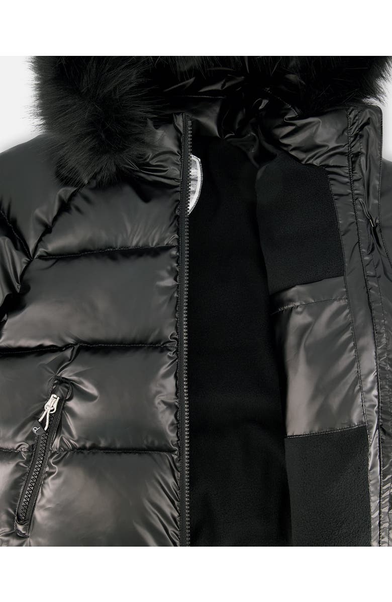 Deux par Deux Quilted Bomber-Style Winter Coat, Alternate, color,
