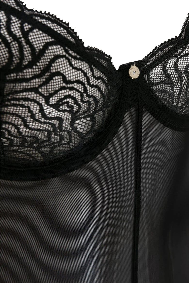 Beatrice - Ouvert Lace Bodysuit, Alternate, color, Black