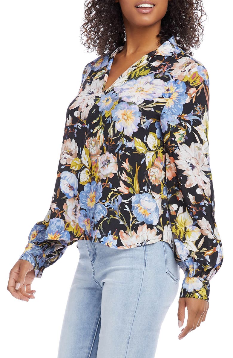 Karen Kane Spread Collar Top, Alternate, color,