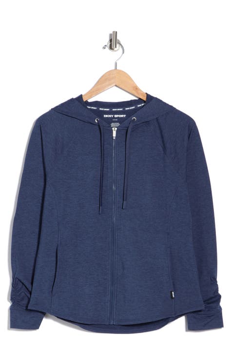 Space Dye Raglan Sleeve Full Zip Hoodie