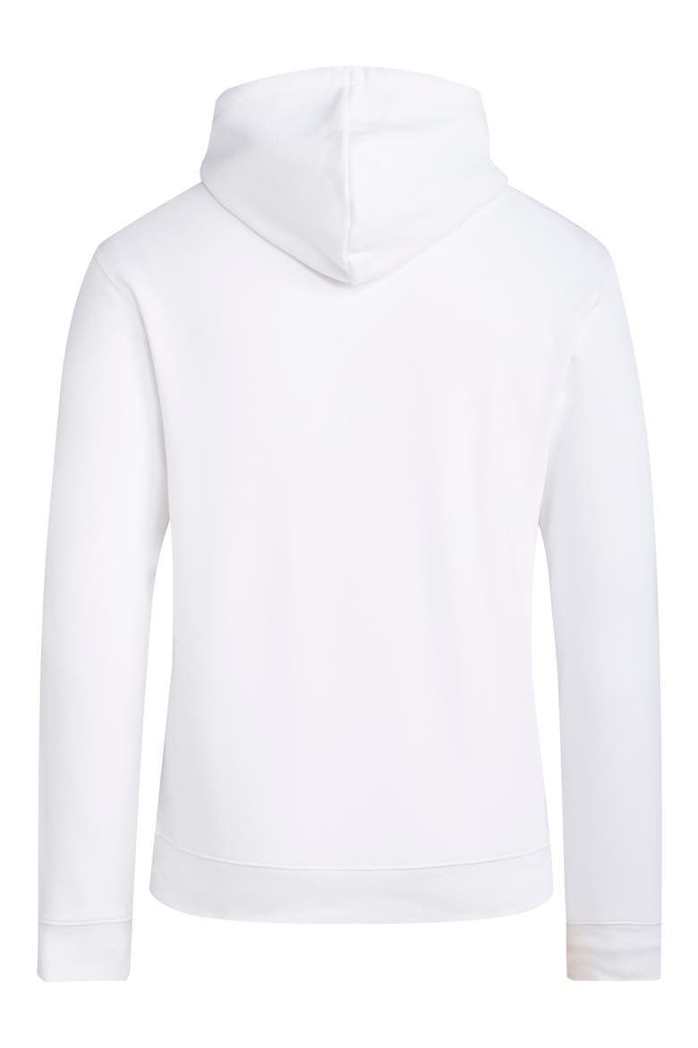 Adicolor 3-Stripes Trefoil Logo Fleece Hoodie, Alternate, color, WHITE