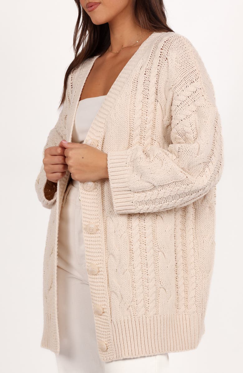 Petal & Pup Monique Cable Stitch Longline Cardigan, Alternate, color, 