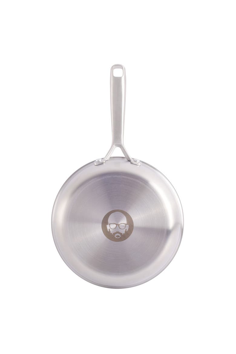 8 Inch Stainless Steel Tri-Ply Double Riveted Fry Pan, Alternate, color, Silver