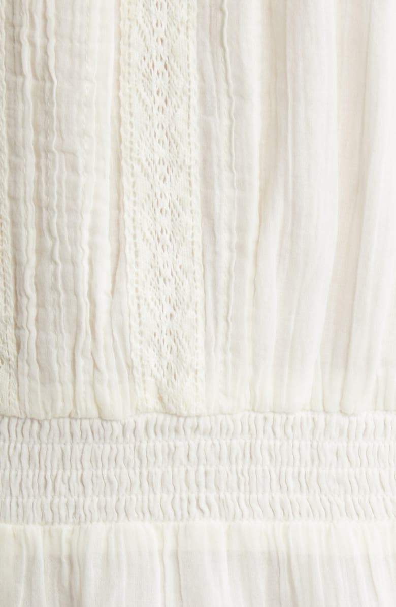 Free People Feelin' Fancy Strapless Cotton Romper, Alternate, color, Ivory