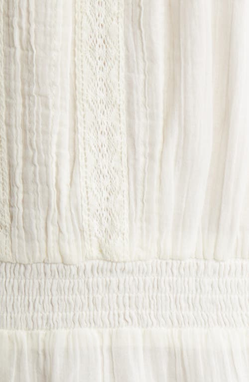 Free People Feelin' Fancy Strapless Cotton Romper In Ivory