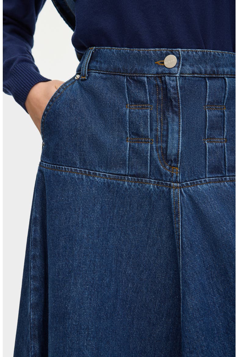 Liza Denim Maxi Skirt, Alternate, color, OCEAN BLUE