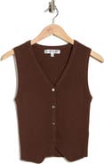 Madden Girl V-Neck Ribbed Sweater Vest
