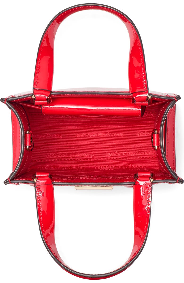 Kate Spade New York key to my heart embossed patent leather tote, Alternate, color,