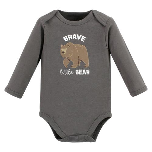 Touched By Nature 5pk Long Sleeve Organic Bodysuits In Multi