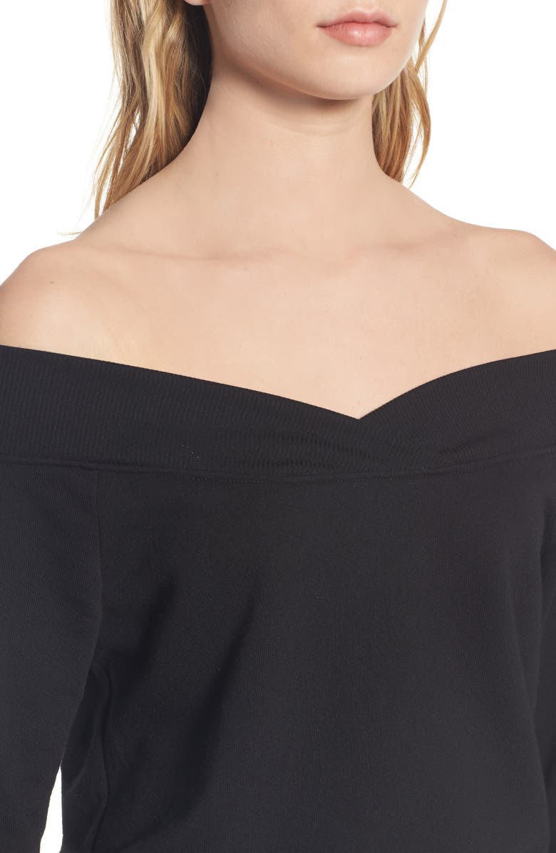 Socialite Off the Shoulder Sweatshirt, Alternate, color, 