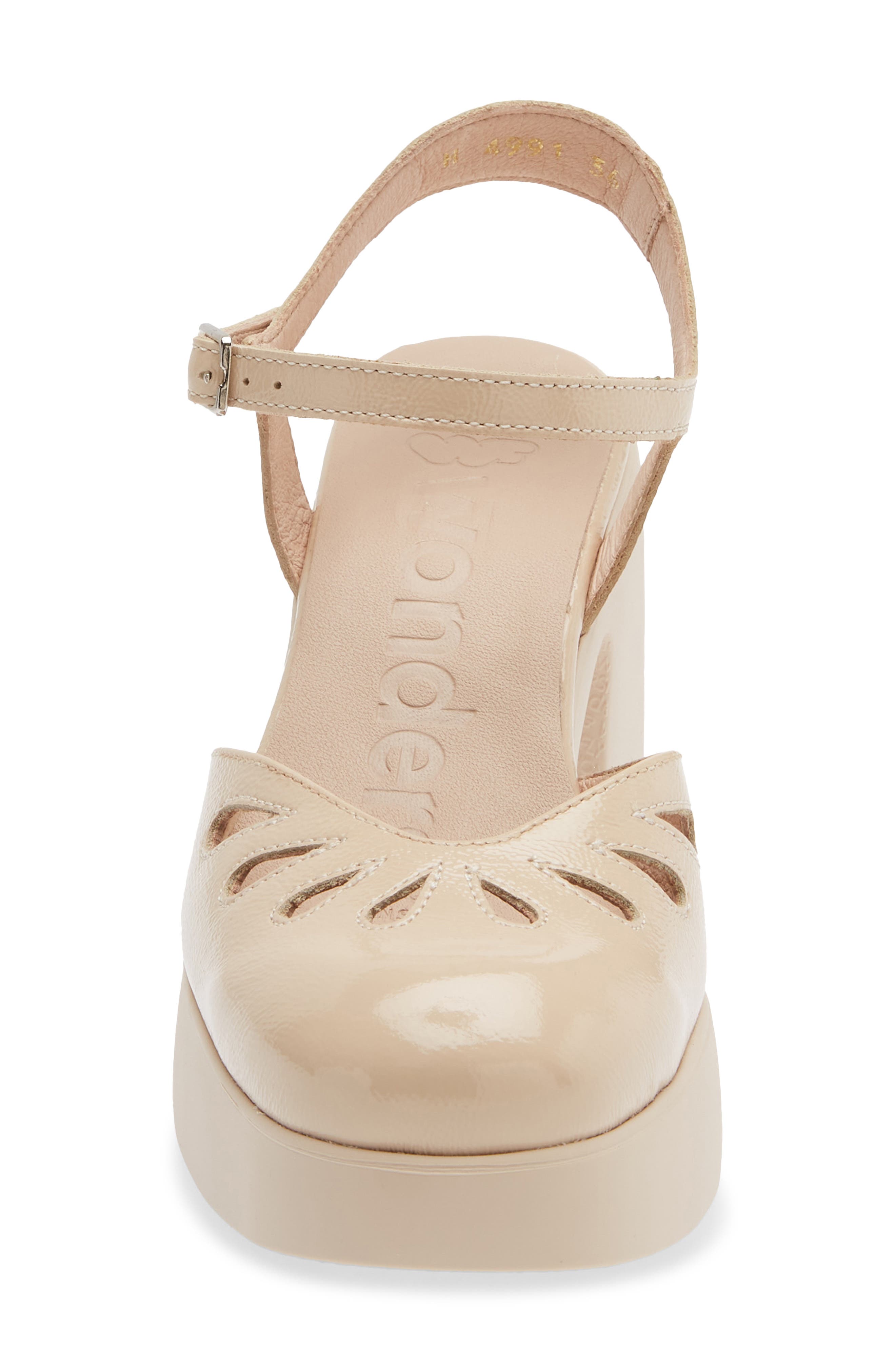Ankle Strap Platform Pump, Alternate, color, LACK BEIGE
