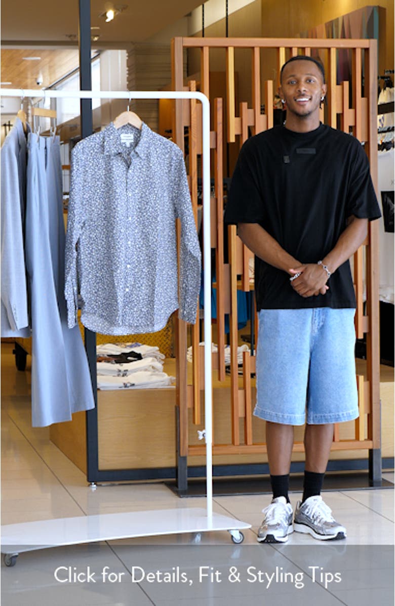 Everyday Slim Fit Floral Stretch Cotton Button-Down Shirt, sales video thumbnail