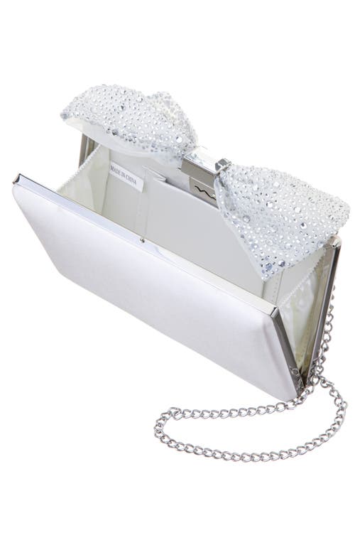 Nina Selena Frame Clutch In Ivory