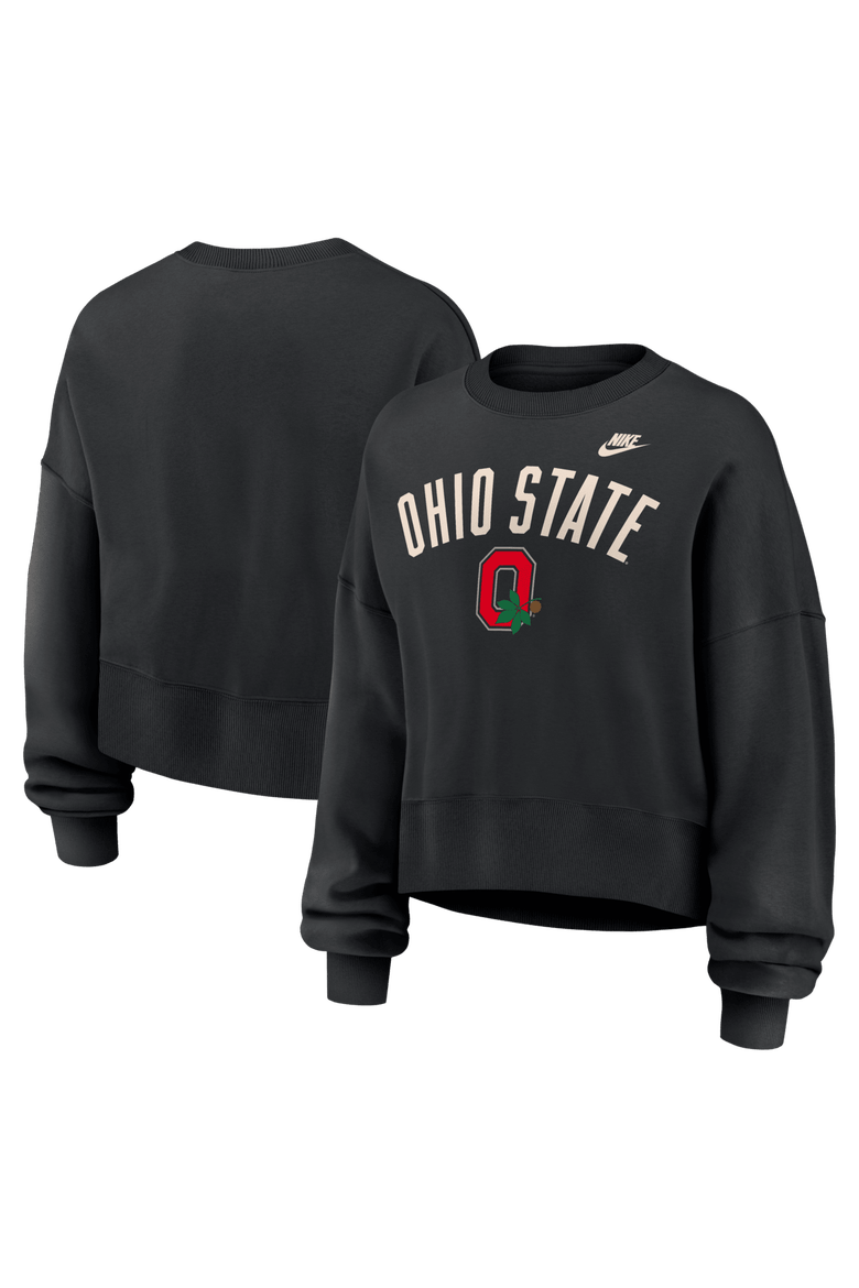 Women's Nike  Black Ohio State Buckeyes Legacy Fleece Sweatshirt, Main, color, Black