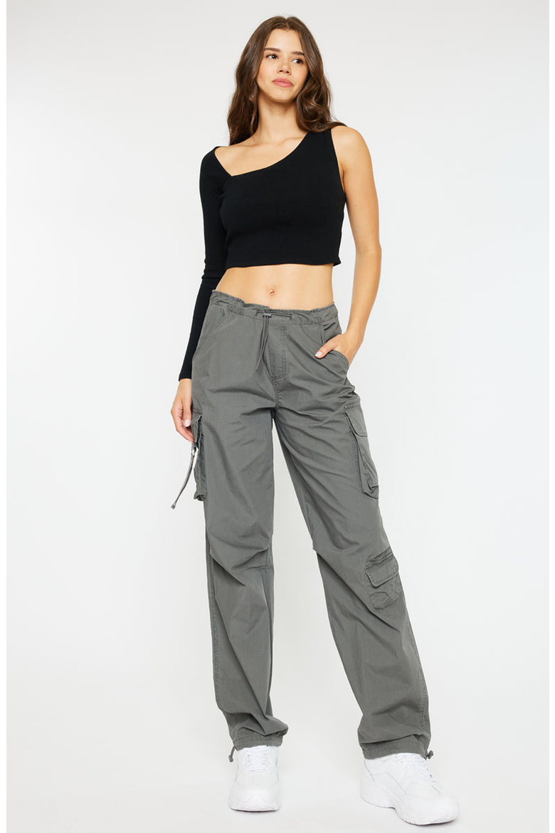 Nataly High Rise Relaxed Cargo Pants, Alternate, color, Olive
