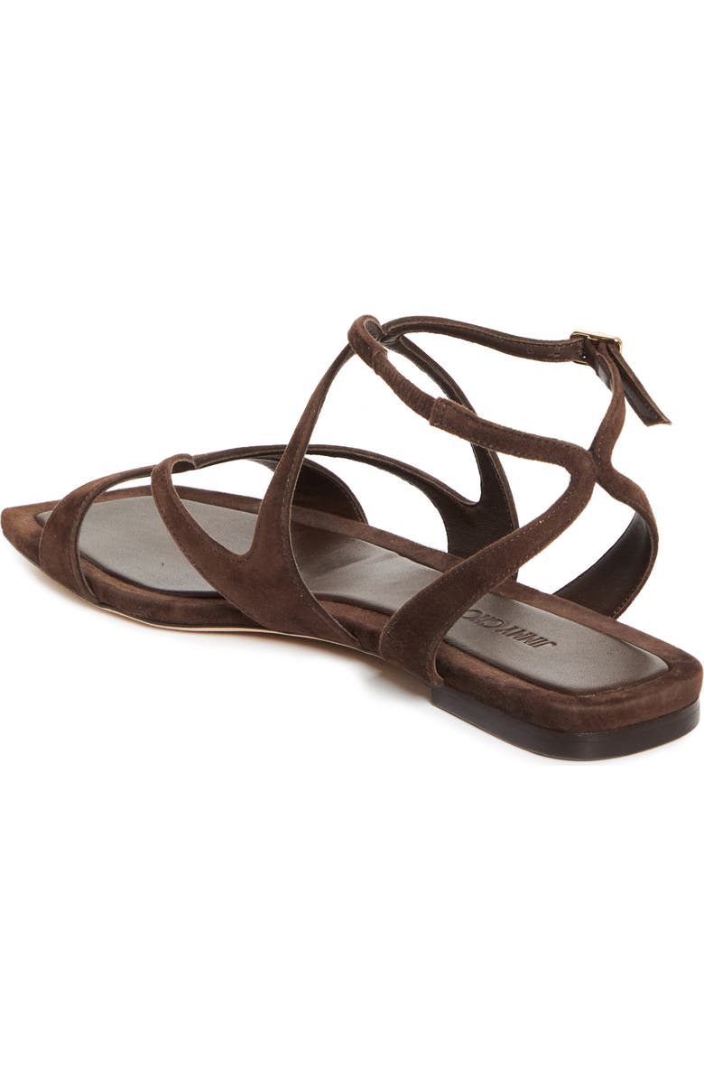 Jimmy Choo Ayla Sandal, Alternate, color, Chocolate