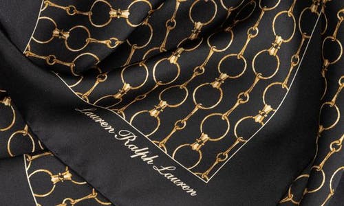 Ralph Lauren Lauren Printed Square Silk Scarf In Brown