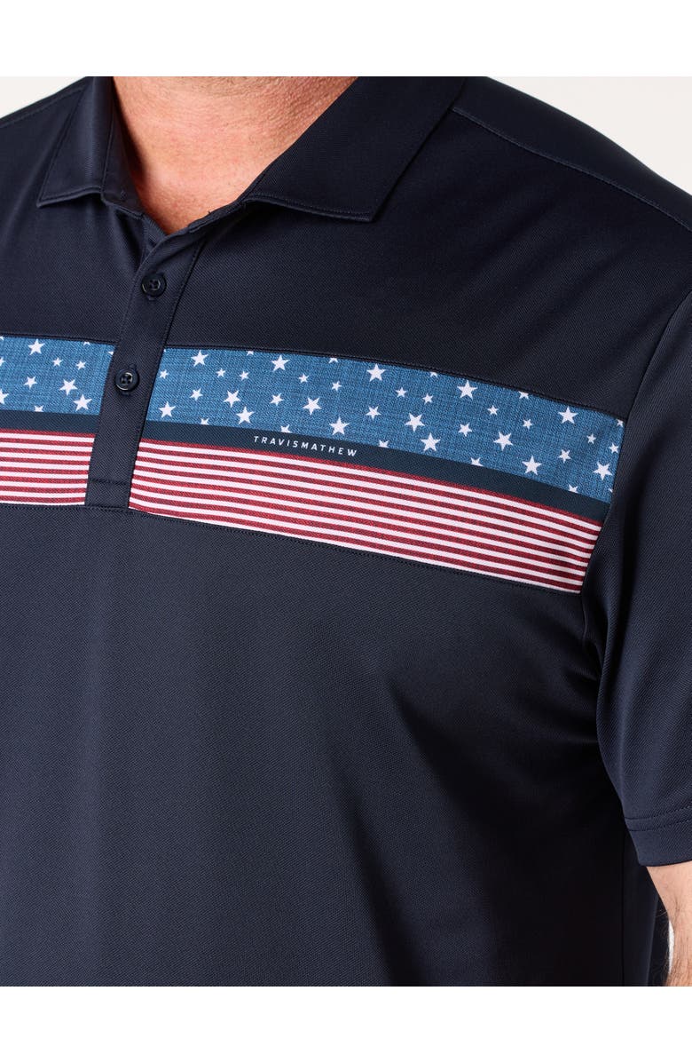 TravisMathew Fit By DXL Big & Tall Good Good Flag Polo Shirt, Alternate, color, Total Eclipse