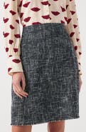LK Bennett Suzie Fray Hem Tweed Skirt