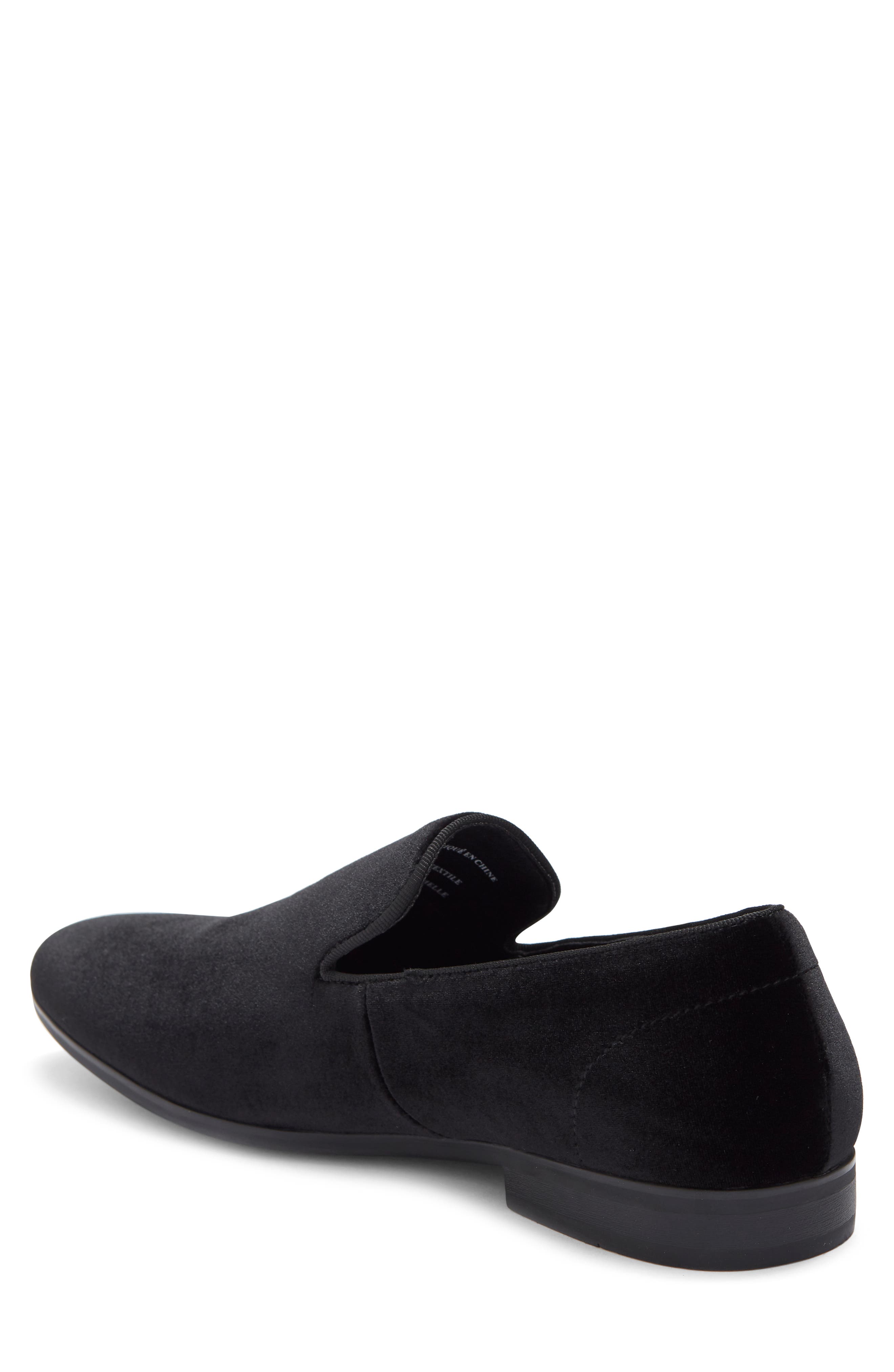 Ken Smoking Slipper Loafer, Alternate, color, BLACK SUEDE
