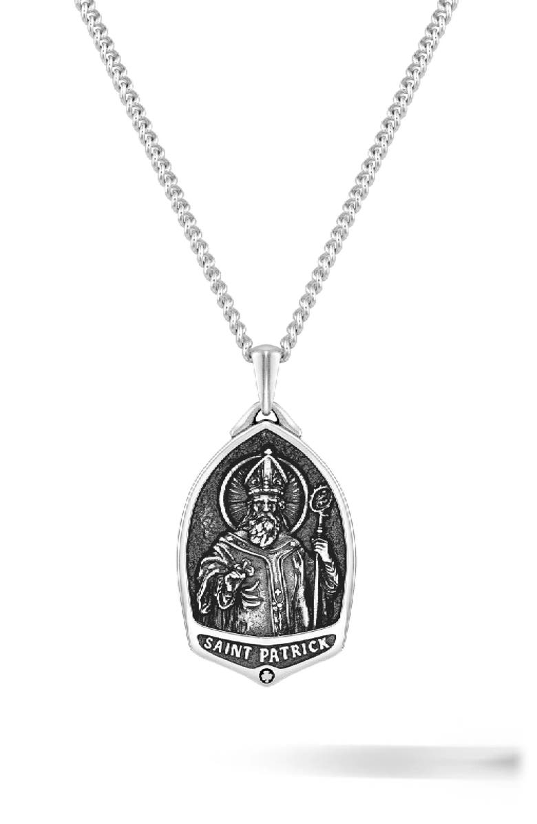 Vincero Men's St. Patrick Pendant Necklace, Main, color, Silver