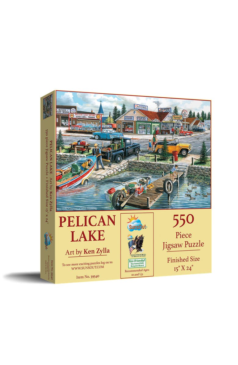 Sunsout Pelican Lake 550 piece Jigsaw Puzzle for Adults, Main, color, Multicolor