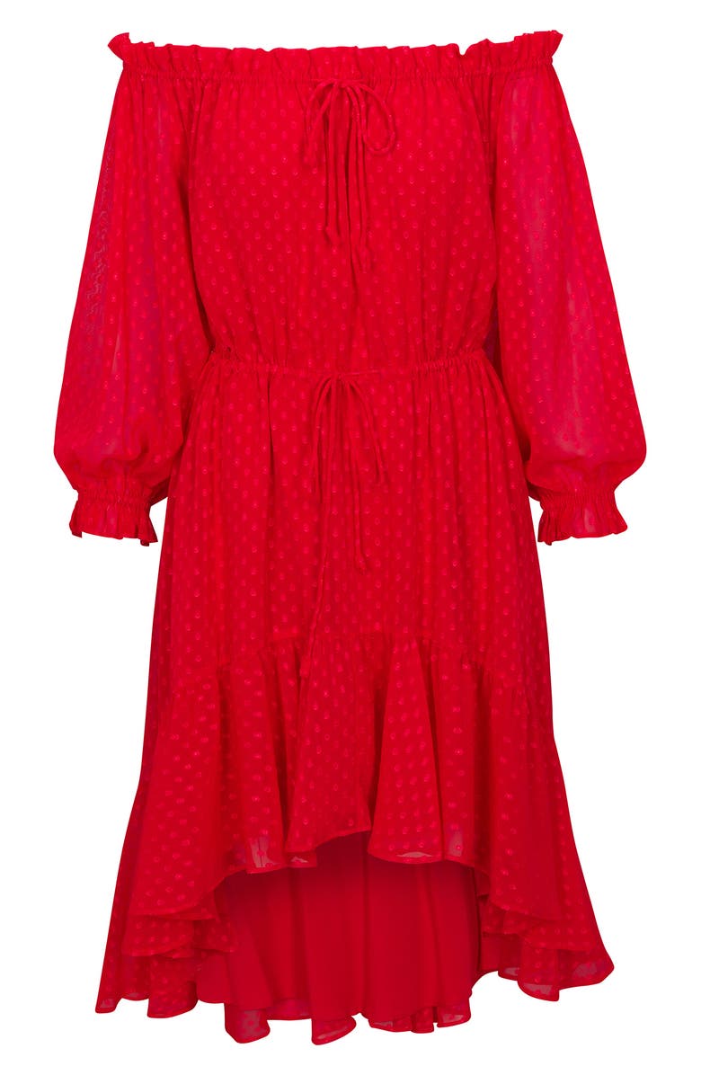 MEGHAN LA Keiko Midi Dress, Alternate, color, Cherry