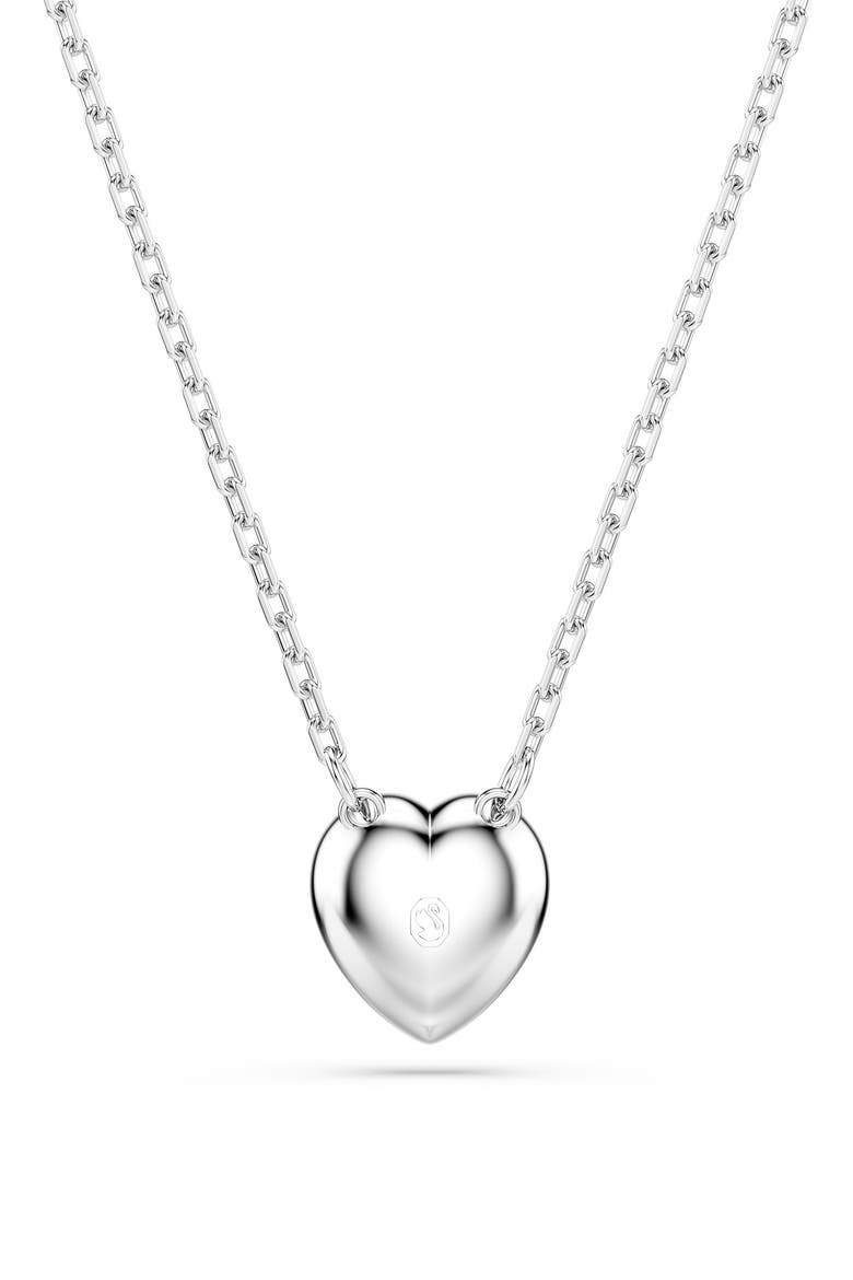x Ariana Grande Angelic Crystal Heart Halo Pendant Necklace, Alternate, color, WHITE/ SILVER