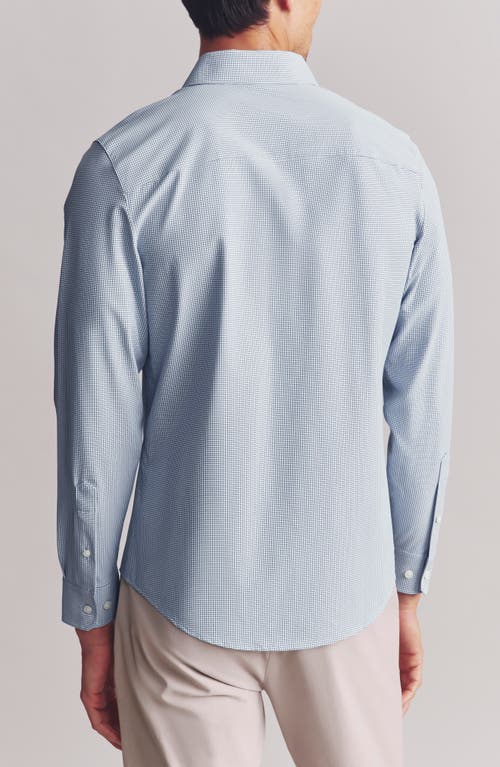 Rhone State Of Mind Grid Check Slim Fit Button-up Shirt In Blue
