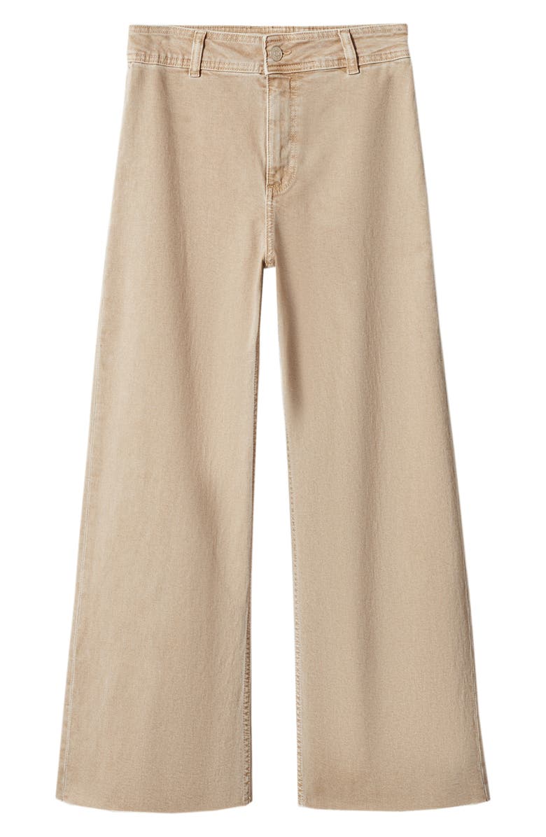 MANGO High Waist Culotte Jeans, Alternate, color, 