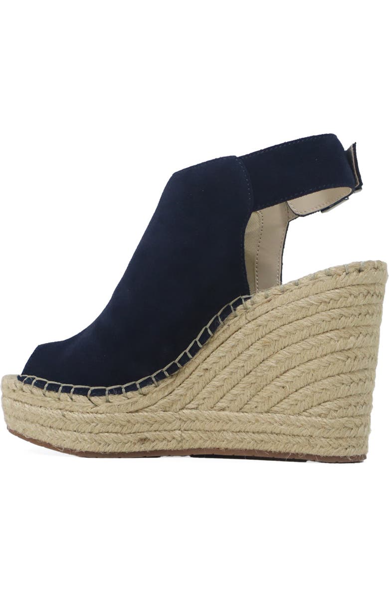 Kenneth Cole Olivia Platform Wedge Sandal, Alternate, color, Black Suede