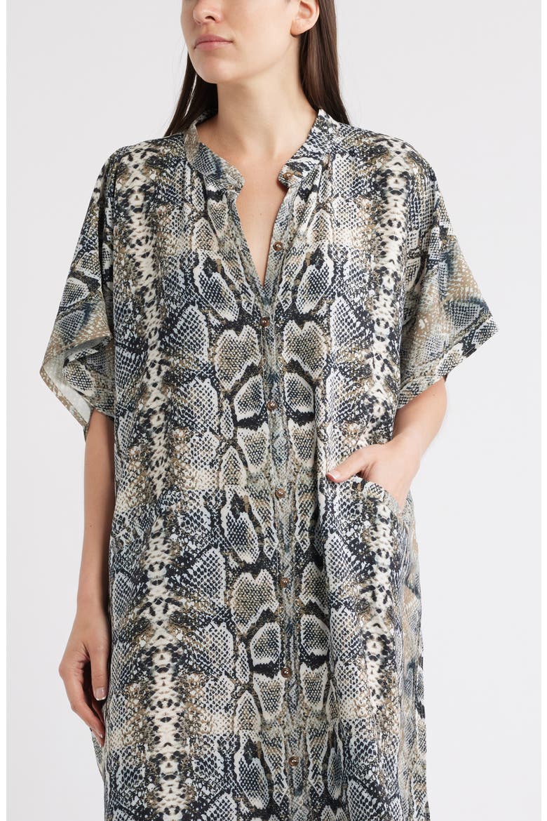 Ursula Print Dress, Alternate, color, GREY