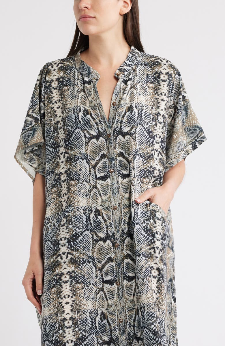 NIKKI LUND Ursula Print Dress, Alternate, color, Grey