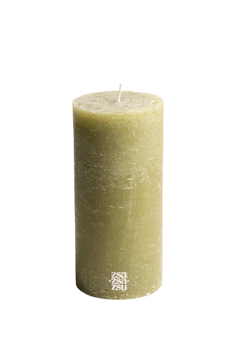 Deurne Pillar Candle 7 In, Main, color, Green