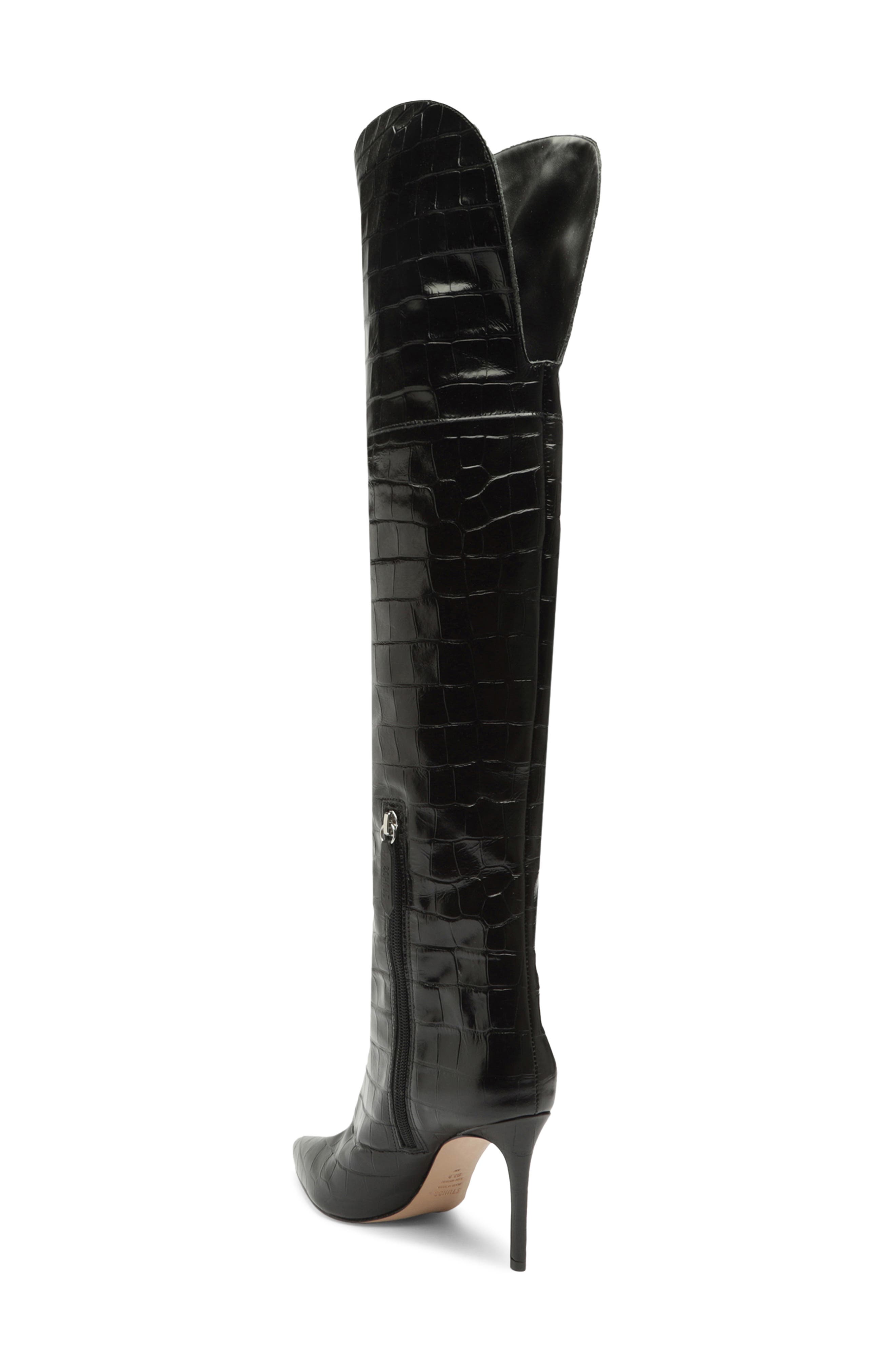 Schutz Maryana Croc Embossed Over the Knee Boot, Alternate, color, 