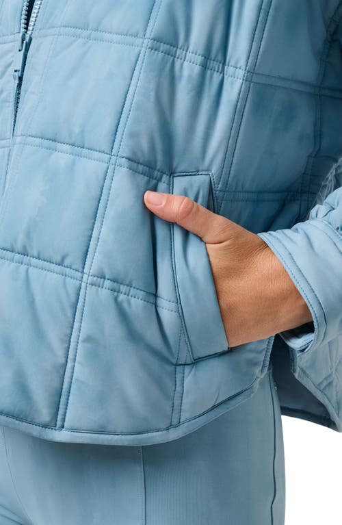 Travismathew City Edge Quilted Jacket In Smoke Blue Multi