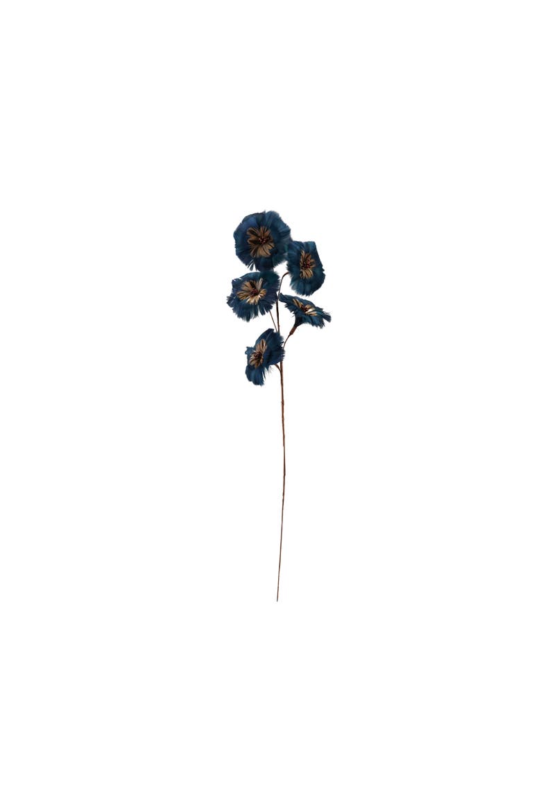 Feather Stem with Paper Detailing, Main, color, Blue
