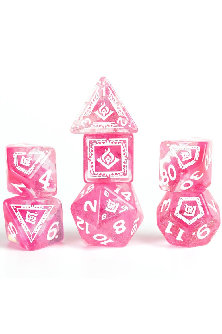 D&D Adventure Dice Wizard Fuchsia, 16Pc Rpg Set, Alternate, color, Pink