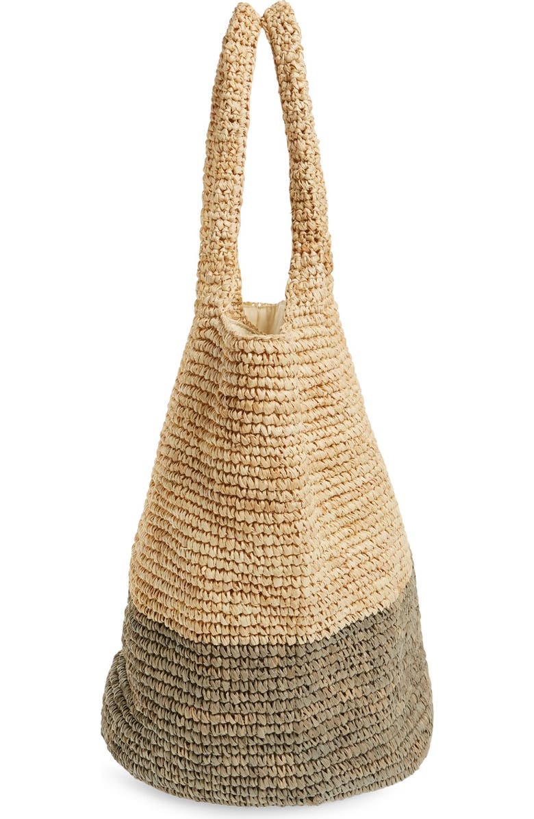 Straw Studios Colorblock Straw Shoulder Bag, Alternate, color,