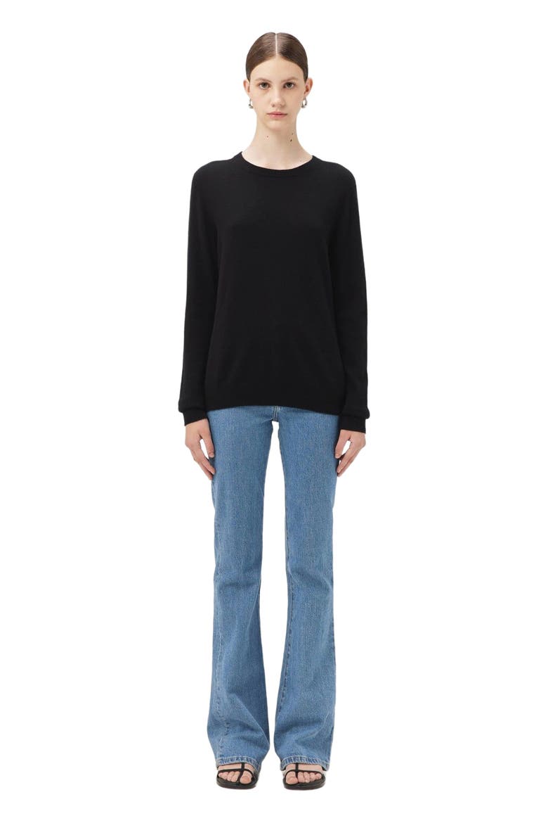 Essential Cashmere Crewneck Sweater, Main, color, black