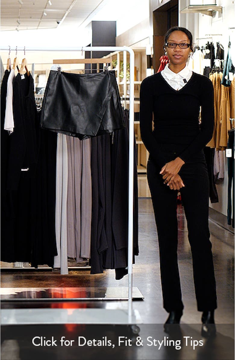 Wrap Faux Leather Skort, sales video thumbnail