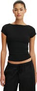 Cotton On Women's Boatneck Cap Sleeve Tee