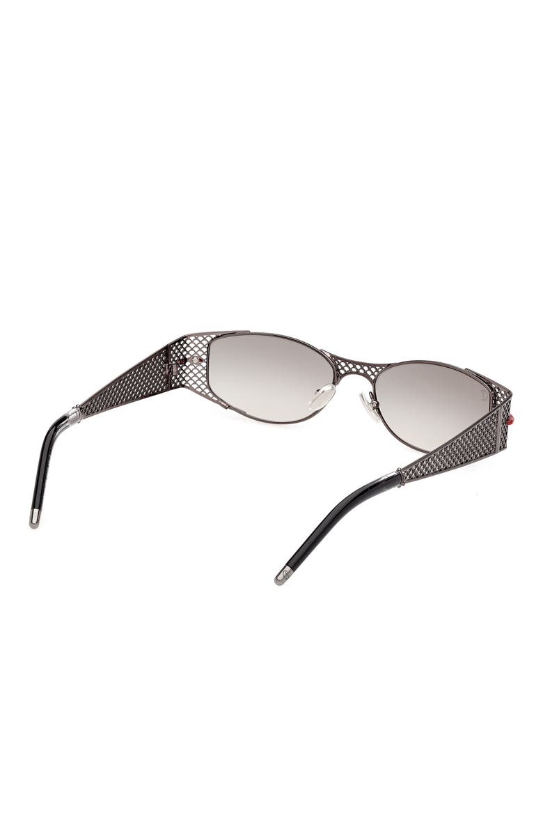 55mm Gradient Oval Sunglasses, Alternate, color, GUNMETAL / CRYSTAL BLACK
