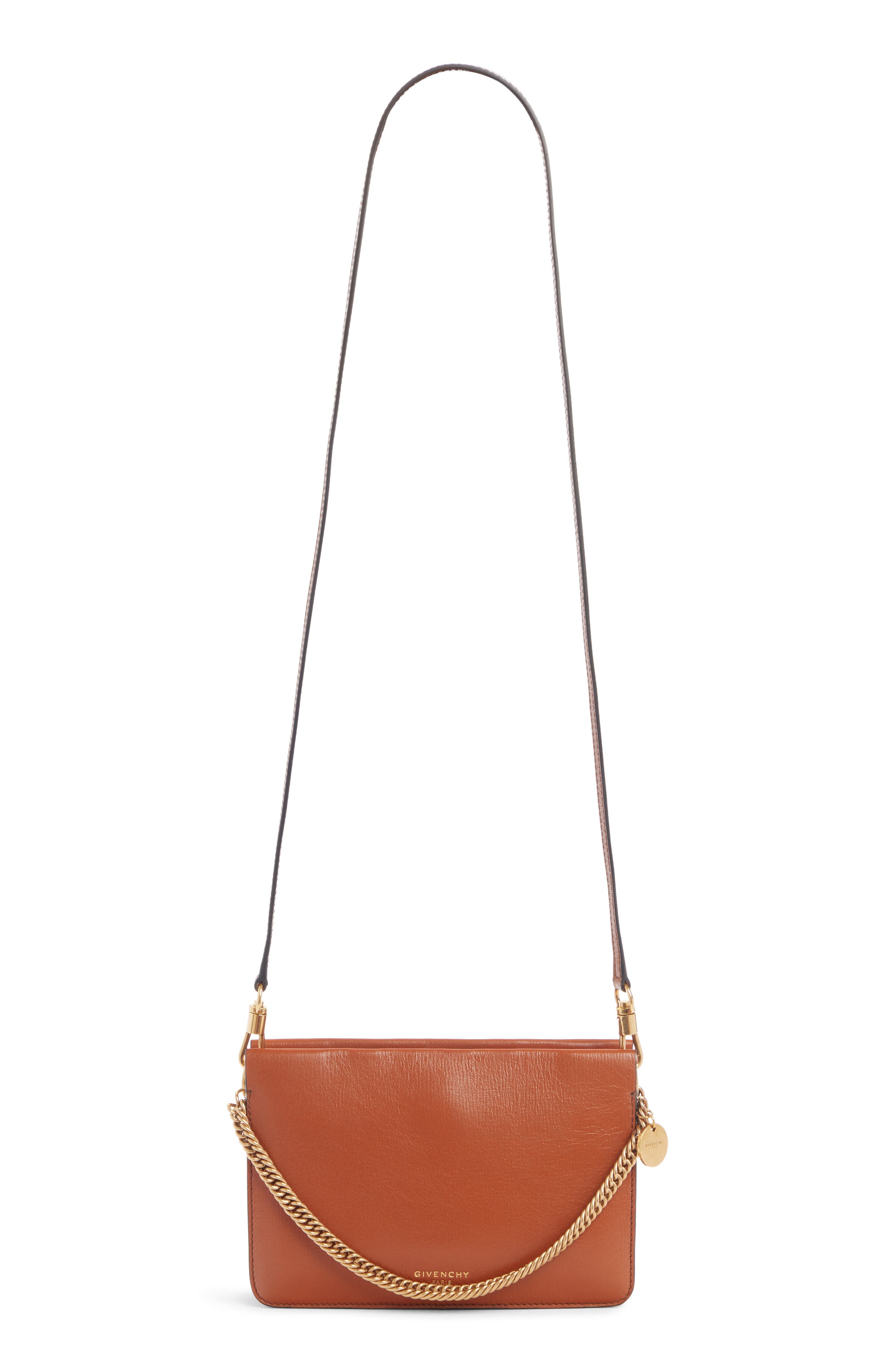 Cross 3 Leather Crossbody Bag, Main, color, CHESTNUT