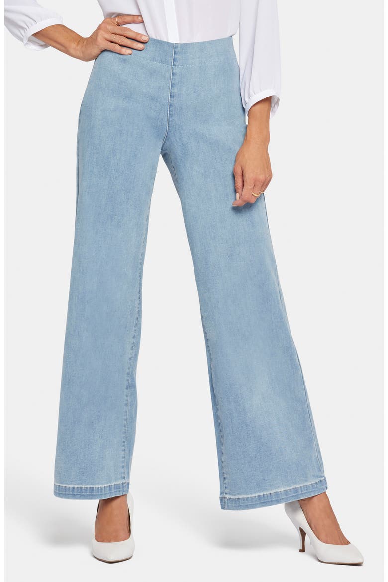 Teresa Pull-On Wide Leg Jeans, Main, color, CRYSTALLINE