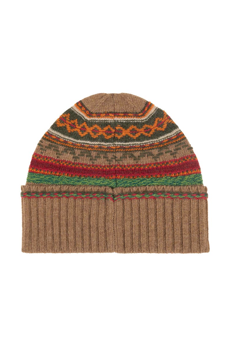 Fairsile Red Rocks Bear Beanie, Alternate, color, Camel Multi