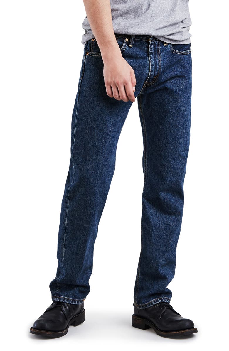 Levi's 505<sup>™</sup> Regular Dark Straight Jeans - 29–36" Inseam, Main, color, Dark Sw