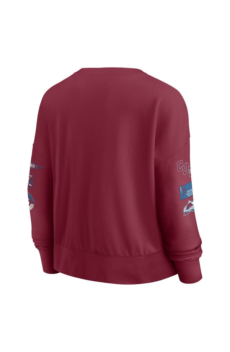 FANATICS Women's Fanatics Burgundy Colorado Avalanche Go Team Pullover Sweatshirt, Alternate, color,