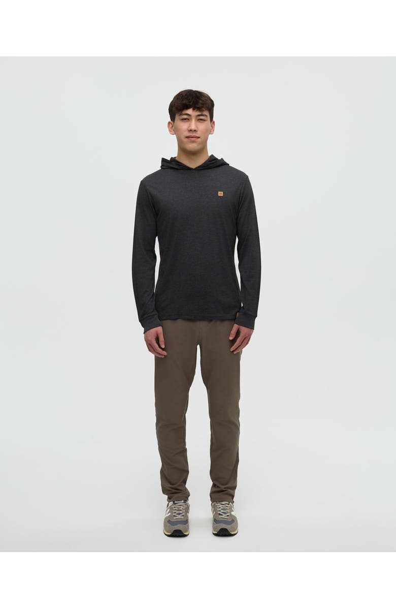 tentree Baker Hooded Longsleeve, Alternate, color, Meteorite Black Heather