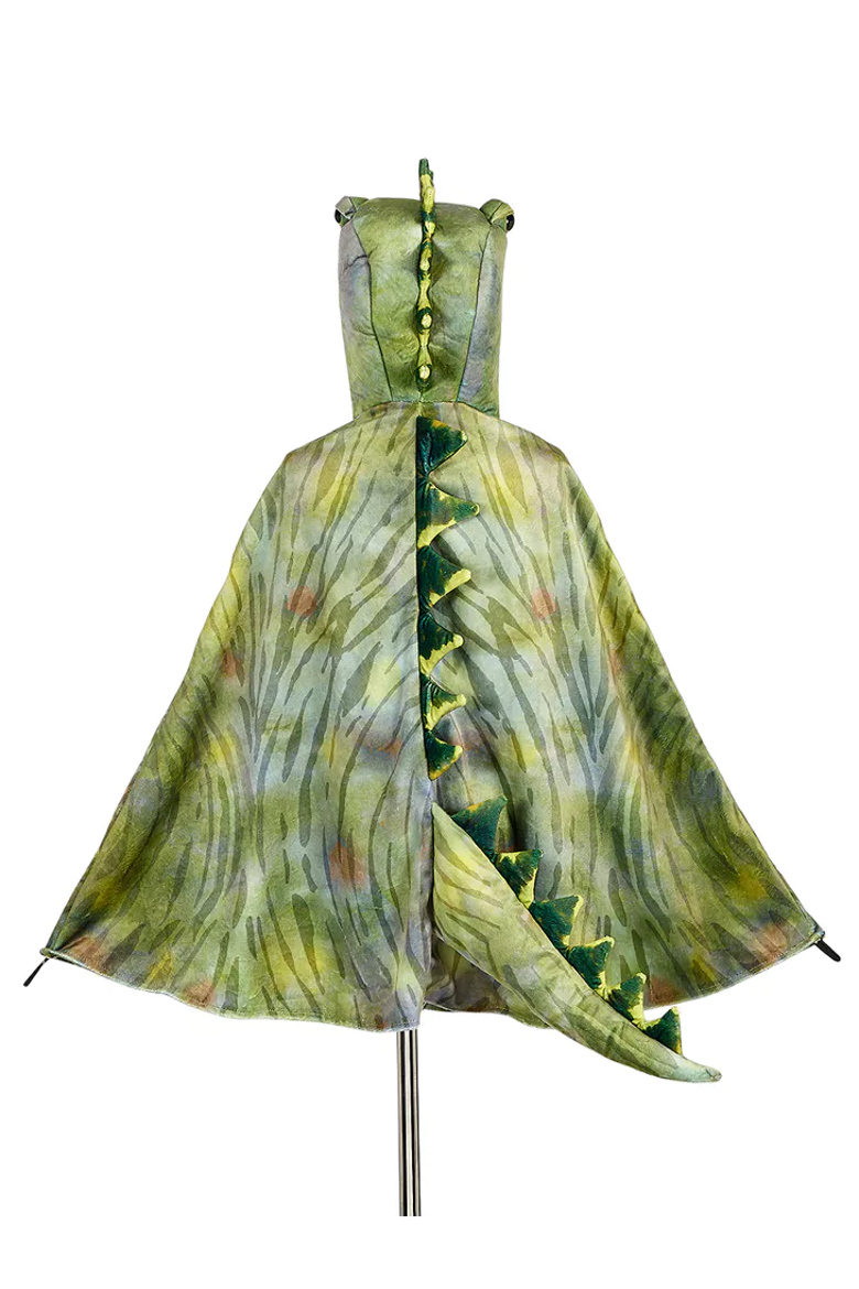 T-Rex Green Dragon Costume Cape, Alternate, color, Green